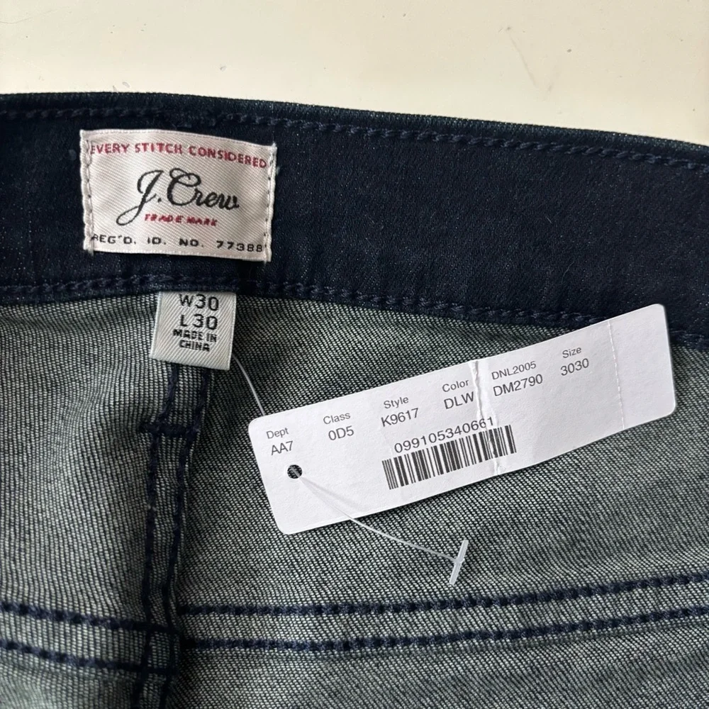 J. Crew Men’s 484 Slim Fit Stretch Jeans Dark Blue Size 30x30 New